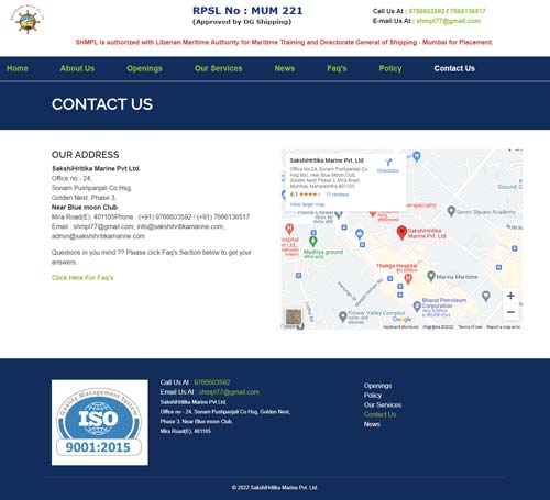 sakshihritikamarine-contact Sakshihritika Marine Private Limited, Sakshihritika Marine Private Limited