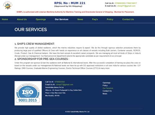 sakshihritikamarine-services Sakshihritika Marine Private Limited, Sakshihritika Marine Private Limited