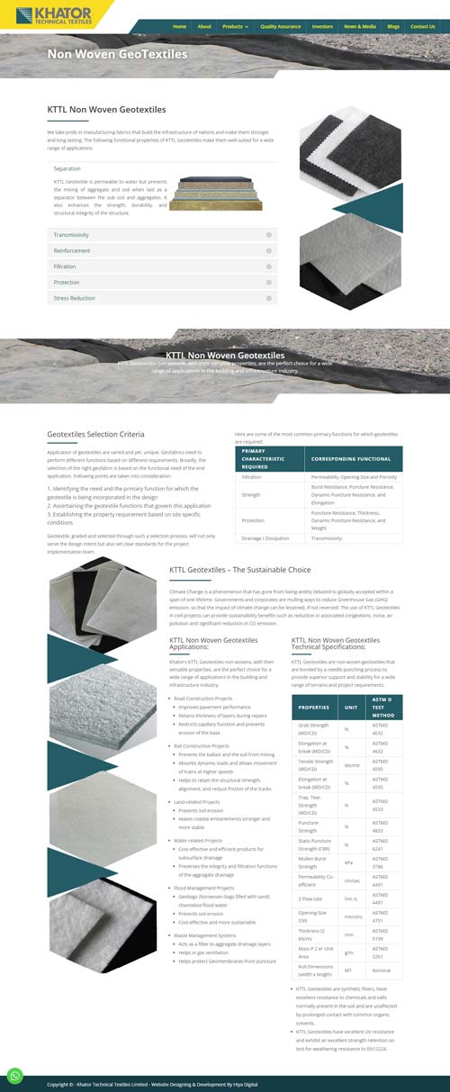 kttl-product Khator Technical Textiles Limited, Khator Technical Textiles Limited
