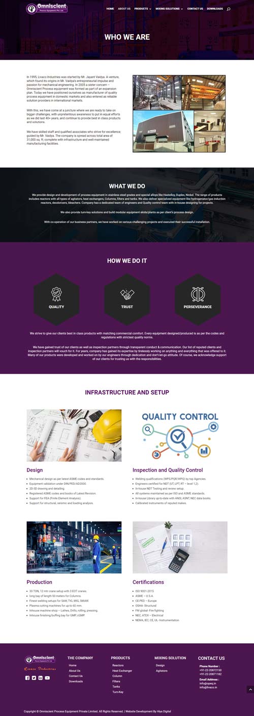 opeq-about Omniscient Process Equipments Pvt. Ltd., Omniscient Process Equipments