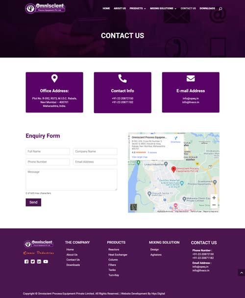 opeq-contact Omniscient Process Equipments Pvt. Ltd., Omniscient Process Equipments