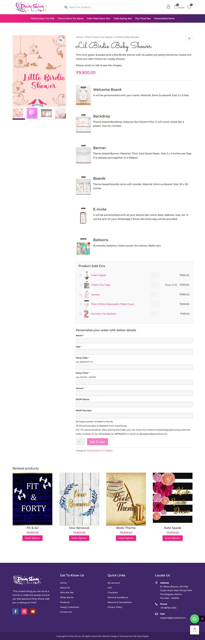 Party Sharty Product Party Sharty Product